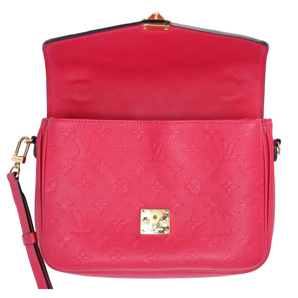 Louis Vuitton Pochette Metis MM Monogram Empreinte Shoulder Bag Hot Pink - Picture 4 of 13